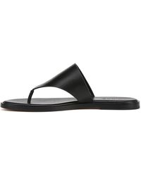 Vince - S Ellis Leather Slip On Thong Sandal Black 9.5 M - Lyst
