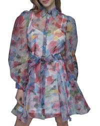 Karl Lagerfeld - Paris Gorgeous Long Sleeve Shirt Dress - Lyst