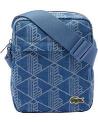 Lacoste - Denim Monogram Crossover Bag - Lyst