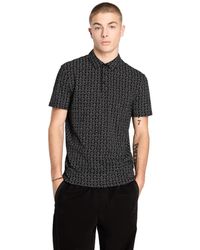 Emporio Armani - A | X Armani Exchange Regular Fit Cotton Jersey All Over Ax Logo Polo - Lyst