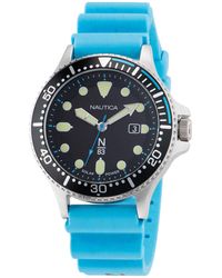 Nautica - N83 Napcbs305 Cocoa Beach Light Blue Wheat Pu Fiber Strap Watch - Lyst