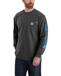 Carhartt - Big & Tall Flame Resistant Force Loose Fit Lightweight Long-sleeve Logo Graphic T-shirt - Lyst