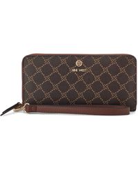 Nine West - Lockup 9s Zip Around Wristlet - Lyst
