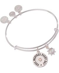ALEX AND ANI - Aa803723ss:feel Inspired Every Day Multicharm Ewb:shiny Silver:silver - Lyst