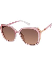 Laundry by Shelli Segal - Ls297 Hexagonal Sunglasses With 100% Uv Protection. Stylish Gifts For Her - Lyst