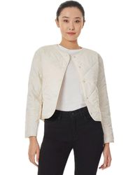 Jones New York - Quilted Collarless Jacket With Snaps - Lyst