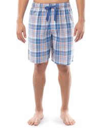 Izod - Printed Poplin Relaxed Fit Drawstring Sleep Shorts - Lyst