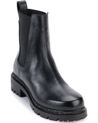 DKNY - Rick Leather Motorcycle Boots - Lyst