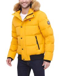 tommy hilfiger men's jacket fur hood