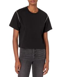 The Kooples - Cotton T-shirt With Studs - Lyst