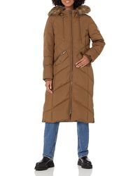 Andrew Marc - Marc New York By Long Puffer Down Luxurious Dtm Faux Fur Trimmed Hood - Lyst