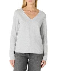 Amazon Essentials - T-shirt Col en V à ches Longues Coupe Classique 100% Coton - Lyst