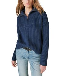 Lucky Brand - Half-zip Knit Pullover Sweater - Lyst