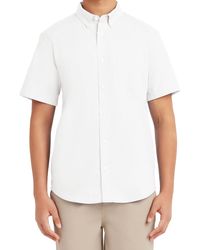 Nautica - Mens School Uniform Short Sleeve Performance Oxford Button-down Button Down Shirt - Lyst
