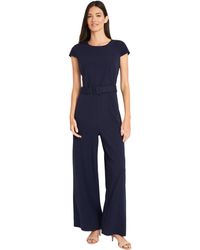 Maggy London - Belted Wide Pant Leg Jumpsuit Workwear Office Occasion Event Guest Of - Lyst