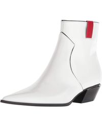 calvin klein white ankle boots