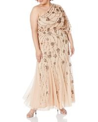Adrianna Papell - One Shoulder Beaded Blousant Dress - Lyst