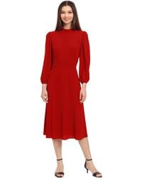 Maggy London - Long Sleeve Catalina Crepe Dress Workwear Event Guest Of Wedding - Lyst