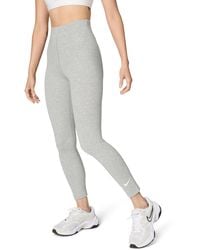 Nike - DV7789-063 W NSW NK CLSC HR 7/8 Tight LBR Leggings DK Grey Heather/SAIL Größe M - Lyst