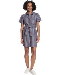 Maggy London - London Times Plus Size Short Sleeve Shirt Dress With Waist Tie - Lyst