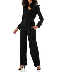 Norma Kamali - Double Breasted Trench Straight Leg Jumpsuit - Lyst