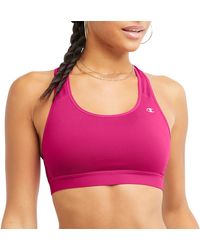 Champion - , Compression, Moisture Wicking, High-impact Sports Bra For , Fantastic Fuchsia, Large - Lyst