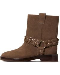 Kate Spade - Spade Flower Garden Suede Moto Boot Motorcycle - Lyst