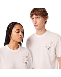 Lacoste - Short Sleeve Classic Fit Tee Shirt W/graphics On Back - Lyst