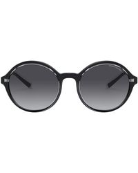 Emporio Armani - A|x Armani Exchange Ax4101sf Low Bridge Fit Round Sunglasses - Lyst