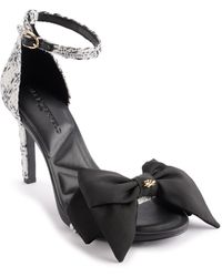 Karl Lagerfeld - Paris Kenz Bow Evening Ankle Strap Heeled Sandal - Lyst