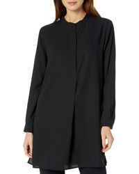 Anne Klein - Womens Pop-over With Covered Placket And Side Slits Blouse - Lyst