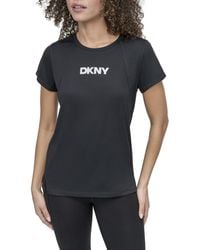 DKNY - Short Sleeve Logo Mesh Tech Tee - Lyst
