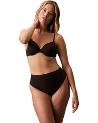 Calvin Klein - Shapewear Stay-put Mesh High-waist Thong Panty Black - Lyst