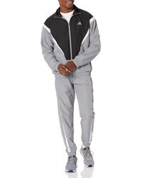 adidas - Mens Sportswear Woven Track Suit Grey/black X-large/tall - Lyst