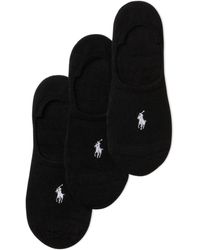 Polo Ralph Lauren - Polo 's Sneaker Liner Socks 3 Pair Pack - Lyst