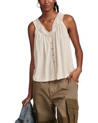 Lucky Brand - Lace Trim Tank - Lyst