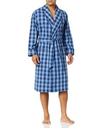 Nautica Mens Long Sleeve Lightweight Cotton Woven Robe Nautica Men's Sleepwear 