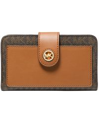 Michael Kors - Mk Charm Medium Tab Pocket Bifold - Lyst