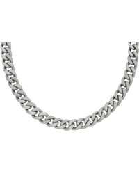 Fossil - Harlow Linear Texture Chain Stainless Steel Necklace - Lyst