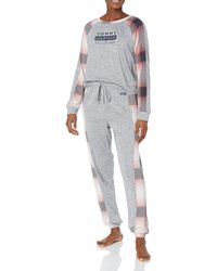 Tommy Hilfiger - Long Sleeve Top And Jogger Bottom Pant Pajama Set - Lyst