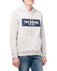 True Religion - Embossed Pullover Hoodie Hooded Sweatshirt - Lyst