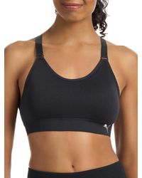 PUMA - 2 Pack Seamless Sports Bra Black/heather Grey Medium - Lyst