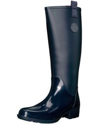 tommy hilfiger black rain boots