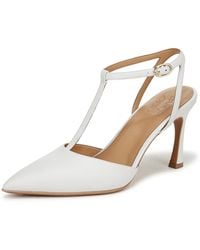 Naturalizer - S Astrid Pointed Toe T-strap Pump White Leather 7.5 W - Lyst