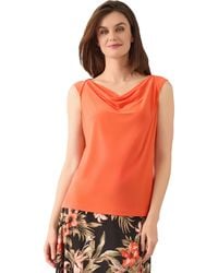 Kasper - Sleeveless Cowl Neck Matte Jersey Top - Lyst