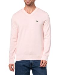 Lacoste - Core Collection Regular Fit V-neck Long Sleeve Classic Sweater - Lyst