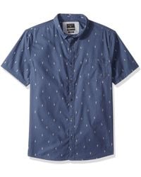 Quiksilver Mens Abstract Boards Short Sleeve Woven