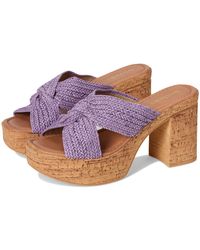 Seychelles - Adorned Raffia Platform Slide Heeled Sandal - Lyst