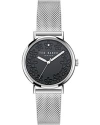 Ted Baker - Phylipa Blossom Ladies Silver Mesh Band Watch - Lyst