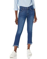 James Jeans Straight Leg Jean With Hi Lo Hem In Victory - Blue